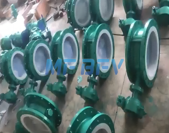 PTFE Lined Worm Gear Butterfly Valve